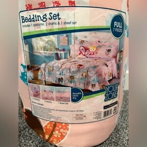 Fairy Tale Full size Pink Bedding Set / New